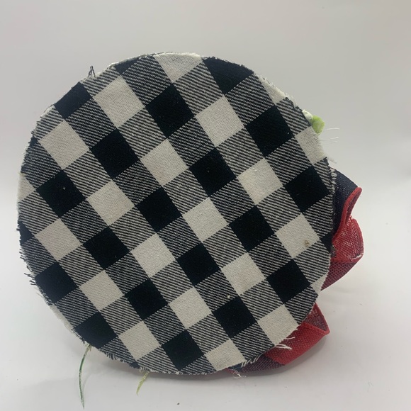 Christmas Tabletop Decoration/Lg Ornament/Tree Topper Black/White Buffalo Check - Picture 8 of 10